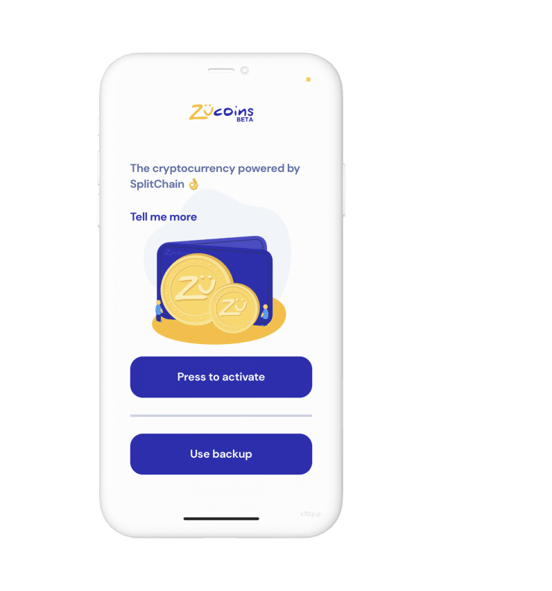 zucoin cryptocurrency wallet app screenshot