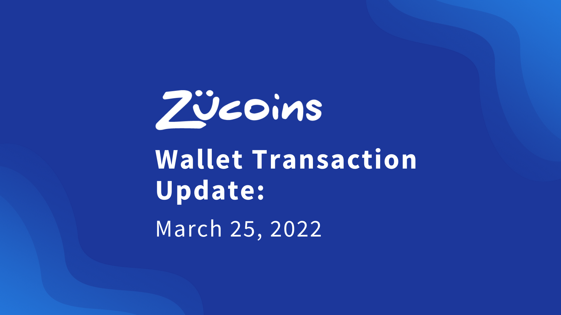 Zucoins Wallet transaction update